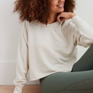 Aerie distressed cropped top